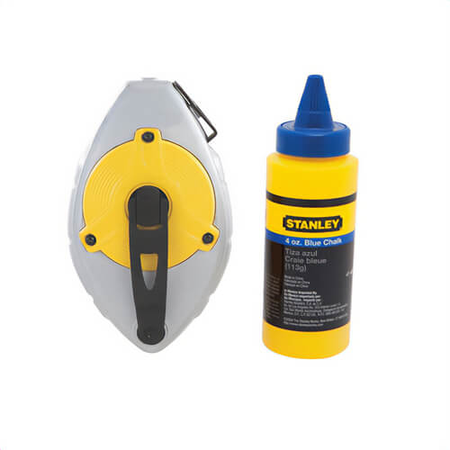 Stanley® 47-482L FatMax® Chalk Box Set, 100 ft L Polymer Line, 4 oz Chalk, Sliding Door, Folding Crank Handle