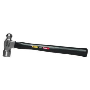 Stanley® 54-024 Ball Pein Hammer, 15 in OAL, 24 oz Forged High Carbon Steel Head, Hickory Wood Handle