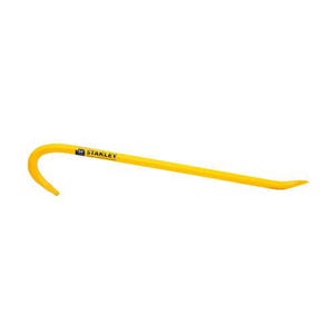 Stanley® 55-124 Wrecking Bar, Beveled Chisel/Slotted Claw Tip, 24 in OAL, Forged Steel