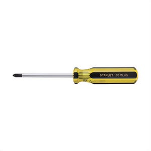 Stanley® 64-102-A 100 Plus® Screwdriver, #2 Phillips® Point, Alloy Steel Shank, 8-1/4 in OAL, Acetate Handle