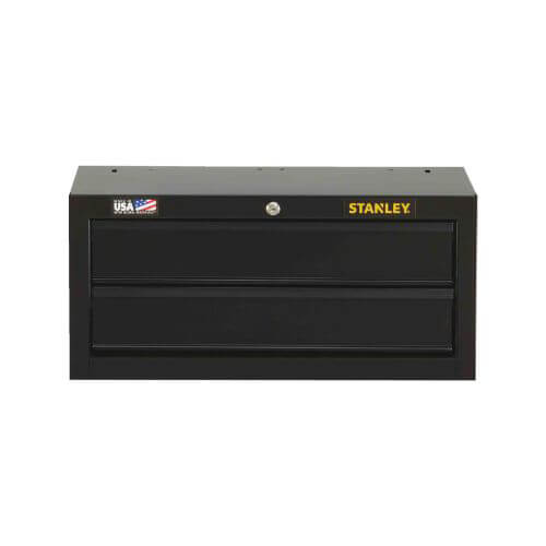 Stanley® STST22621BK Middle Tool Chest, 100 Series, 11-1/2 in H x 26 in W x 12 in D, 2 Drawers, 50 lb Capacity, Steel, Black