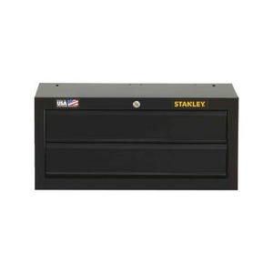 Stanley® STST22621BK Middle Tool Chest, 100 Series, 11-1/2 in H x 26 in W x 12 in D, 2 Drawers, 50 lb Capacity, Steel, Black