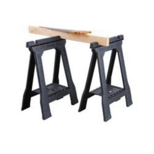 Stanley® STST60952 Junior Folding Sawhorse, 800 lb/Pair Load, 32 in H x 5 in W, Plastic