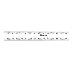 Starrett® ASE-60 Global Series® Straight Edge Rule, Imperial Measuring System, Graduations 1/8 in, 1/16 in, Aluminum, Anodized