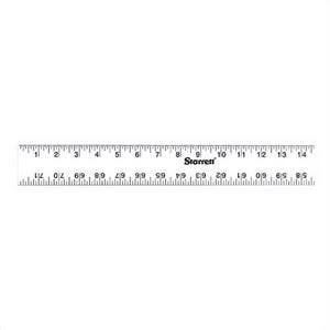 Starrett® ASE-72 Global Series® Straight Edge Rule, Imperial Measuring System, Graduations 1/8 in, 1/16 in, Aluminum, Anodized