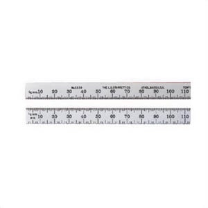 Starrett® C635E-150 Spring Tempered Precision Rule, Metric Measuring System, Graduations #35E - mm and 0.5 mm Both Sides, 150 mm L