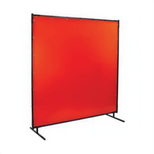 Steiner® Protect-O-Screen® Classic™ 538-6X6 Flame Retardant Welding Screen, 6 ft H x 6 ft W, 14 mil Thick, Tinted Transparent Vinyl, Orange