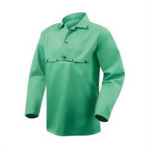 Steiner® Weldlite™ 1033-X Flame Retardant Cape Sleeves with 19 in Bib, XL, Green, Cotton, Snap Front/Cuff Closure