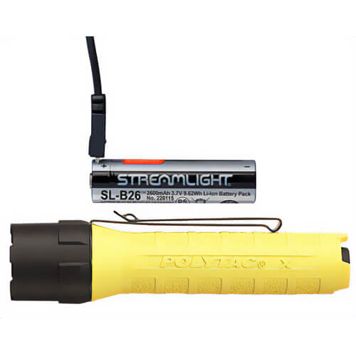Streamlight® 88614 PolyTac® X Multi-Fuel Tactical Super Bright Flashlight, 600 lumens, 3.7V, Includes: SL-B26 Battery