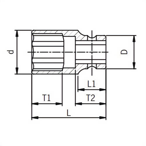 Sunex® 442 Shape C Standard Length Socket, 3/4 in, 1-5/16 in, 6 Points
