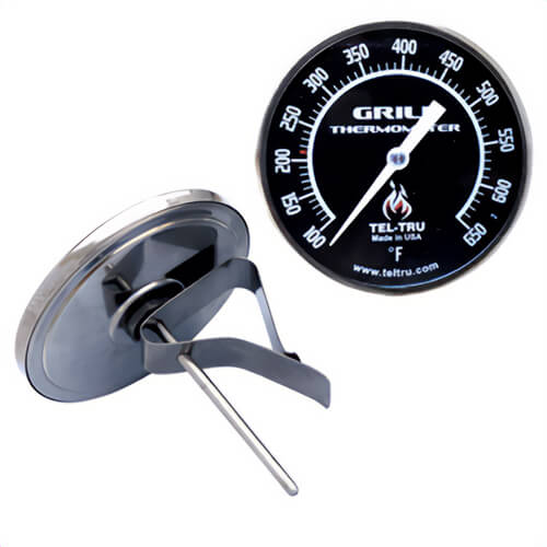 Tel-Tru® 241G03AHAFFADAA Dial Thermometer, Back Connected, 100°/650°F, Recal Nut, 3 in L Stem, 3 in Dial Size