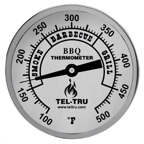 Tel-Tru® 351M04FBAKLAAAA Dial Thermometer, Back Connected, 100°/500°F, 1/2 in NPT, 4 in L Stem, 3 in Dial Size
