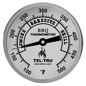 Tel-Tru® 351M04FBAKLAAAA Dial Thermometer, Back Connected, 100°/500°F, 1/2 in NPT, 4 in L Stem, 3 in Dial Size