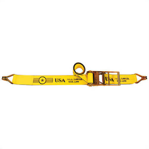 The Ratchet Depot R10030WH Long Handle Strap Assembly, 30 ft L x 4 in W, 16200 lb Load, Wire Hook
