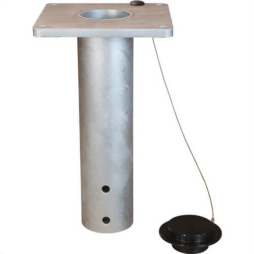 Thern® 5BF5G Flush Mount Socket Base, Galvanized Finish