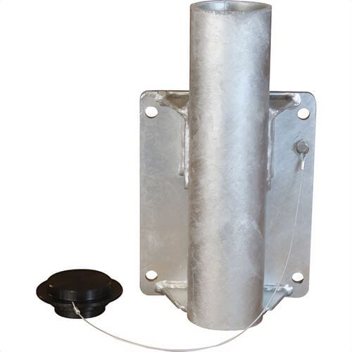 Thern® 5BW5G Davit Crane Wall Mount Base, Galvanized