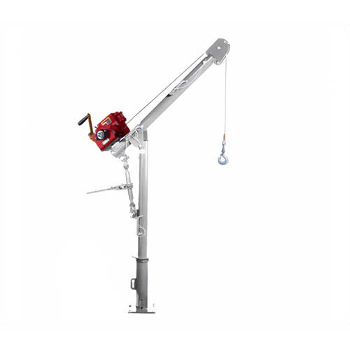 Thern® 5PT5G-M2 Portable Davit Crane with Winch, up to 650 lb Capacity with 4WM2-K