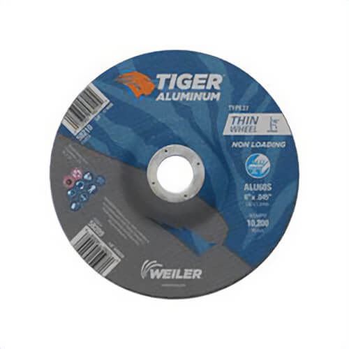 Weiler® 58209 Tiger® Long Life Non-Loading Performance Line Depressed Center Cutting Wheel, 6 in dia x 0.045 in Thick