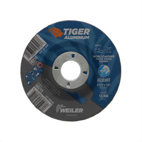 Weiler® 58215 Tiger® Combination Contaminant-Free Long Life Non-Loading Performance Line Depressed Center Combo Wheel