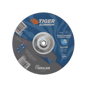 Weiler® 58234 Tiger® Contaminant-Free Non-Loading Performance Line Depressed Center Grinding Wheel, 24 Grit