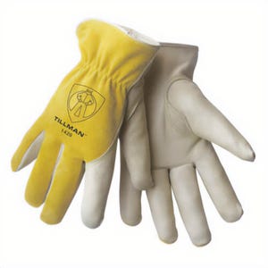 Tillmanâ„¢ 1428L 1428 Standard Grade General Purpose Gloves, Drivers, Keystone Thumb/Seamless Style, L, Grain Cowhide Leather Palm