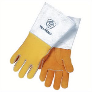 Tillman™ 850L Premium Grade Stick Welding Gloves, Large, Cowhide Back/Kevlar® Stitching/Cowhide Leather Cuff, Gold