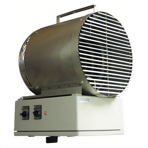 TPI H1H5507T 5500 1-Phase Standard Washdown Fan Forced Unit Heater, 25600 Btu/hr, 240 VAC, 31.3 A, 7.5 kW