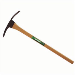 True Temper® 1194500 Lightweight Garden Pick with Handle Guard, 2.5 lb Forged Steel Head, Hardwood Handle