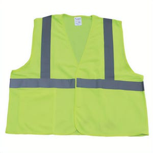 Truforceâ„¢ SV2C1LXXLTF Solid Mesh Safety Vest, 2X-Large, Lime