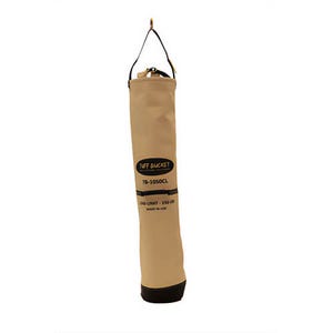 Tuff Bucket Round Canvas Bucket with Leather Base, 150 lb WLL, 50 in Height