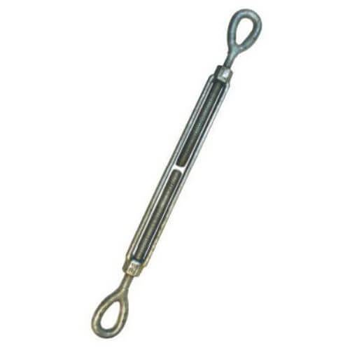 Turnbuckle, Eye/Eye End/End, 1/2 in Thread dia, Working Load: 2200 lb, 12 in Take Up, 19.08 in Closed Length, Drop Forged Steel