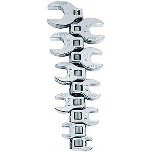 Urrea® 4900-10 Wrench Set, Standard Crowfoot, 10 pc