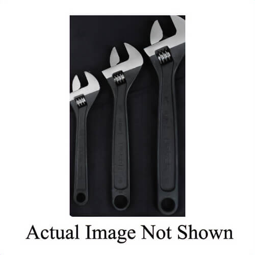 Urrea® 715S Adjustable Wrench, 1-7/8 in Open Wrench, 15 in OAL, Alloy Steel Jaw & Body, Alloy Steel, Phosphatized Black