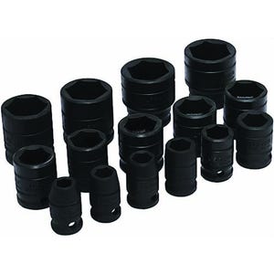 Urrea® 74104 Imp Socket Set, Standard 1/2 in, 15 pc