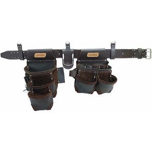 Urrea® BN134 Tool Pouch, 16 Pocket, Oil Leather