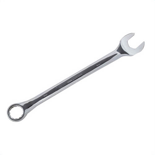 Urrea® 1237M Combination Wrench, Metric, 37 mm, 12 Points, 485.8 mm OAL, Alloy Steel, Polished Mirror, GGG-W-636, ASME B107-100, SAE A S954