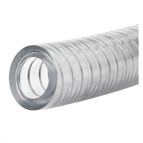 USA Sealing ZUSA-HT-3230 Multi-Purpose Steel Wire Reinforced PVC Tubing, 1/2 in ID x 3/4 in OD x 5 ft L, 1/8 in Thick Wall, PVC, Import