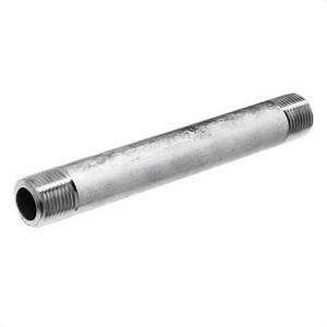 USA Sealing ZUSA-PF-3629 Pipe Nipple, 3/8 in Nominal, MNPT End Style, 12 in L, 304 Stainless Steel, SCH 80/XH, Seamless, Import