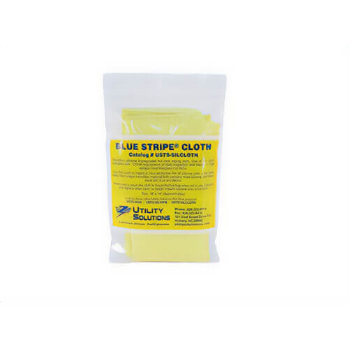 Utility Solutions USTS-SILCLOTH Blue Stripe® Silicone Wiping Cloth, for use with Hot Stick Wax