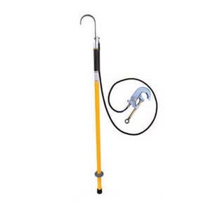 Utility Solutions USDH-004 Blue Stripe® Discharge Hook, High-Performance, 1.25 in dia, 4 ft Straight Stick