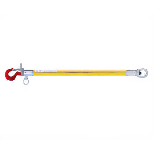 Utility Solutions USLS-006-STOP Blue Stripe® Link Stick with Stick Operable Safety Hook and Swivel Eye, 6 in Fiberglass, 4,000 lb