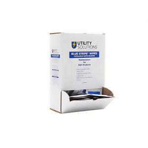 Utility Solutions USTS-SILWIPE Blue Stripe® Wipes, for Daily Use Hot Stick, Light Cleaning, 50 pc