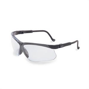 UVEX® By Honeywell S3200 Genesis® Safety Glasses, Universal, Ultra-Dura® Anti-Scratch Clear Lens, Half Frame/Wraparound Black Frame