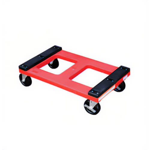 Vestil DOL-1830-P Heavy Duty Padded Top Plastic Dolly, Red, 1000 lb, 30 in L x 18 in W