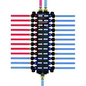 Viega 49246 Manabloc® PureFlow® Distribution Manifold, Polymer Adapter, 24 Ports, 3/8 in dia