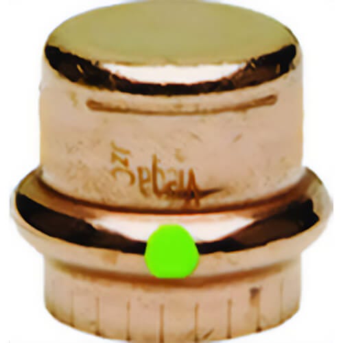 Viega 77737 ProPress® Cap, Copper, for use with ASTM B88 and B75 Tubing, 2 in Press