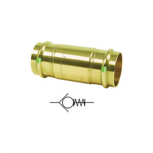 Viega 79035 ProPress® Model 2974ZL In-Line Check Valve, 1/2 in Nominal, Press End Style, Low Lead Compliance: Yes, Bronze Body