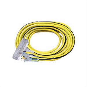 Voltec 05-00125 Outdoor SJTW Extension Cord with Lighted Power Block Connector, 300 V, 15 A, 1875 W, 100 ft L