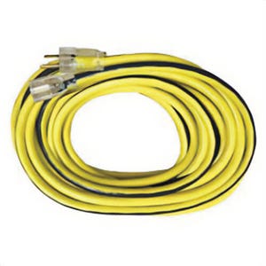 Voltec 05-00364 Type SJTW Extension Cord with Lighted End, 300 VAC, 15 A, 1875 W, 25 ft L Cord, 3 Conductors