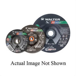 Walter Surface Technologies 15L456 Premium Performance Flexcutâ„¢ Depressed Center Wheel, 4-1/2 in dia x 1/8 in Thick, 60 Grit